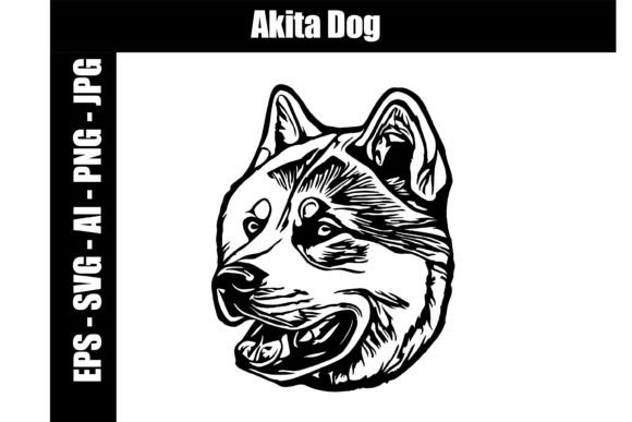 Akita Dog Embroidery Design