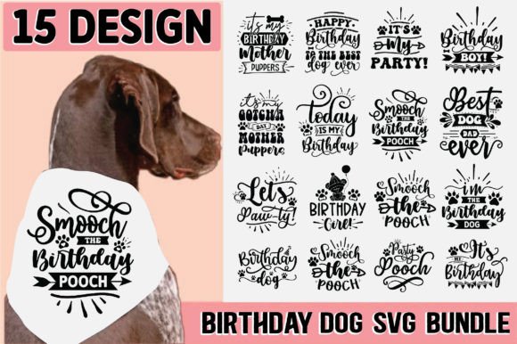Birthday Dog SVG Bundle