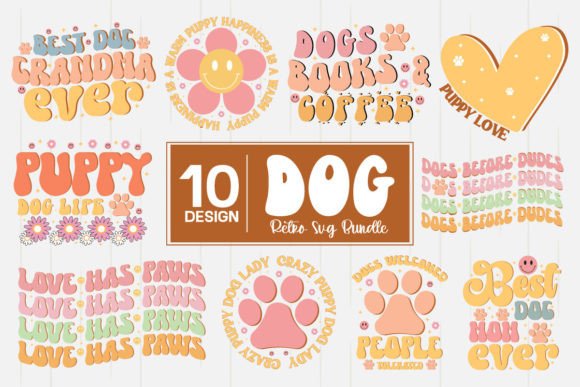 Dog Retro Svg Bundle
