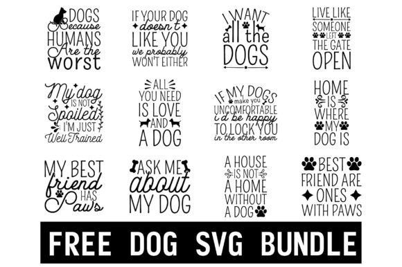 Dog Svg Bundle Free