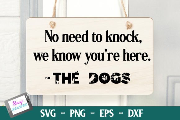 Funny Door Sign SVG for Embroidery