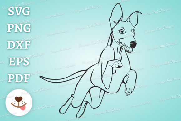 Jumping Whippet Dog Svg Png Dxf Cut File