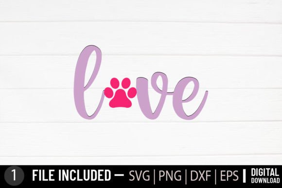 Love - Dog Svg