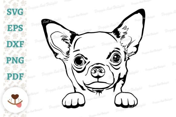 Peeking Chihuahua Dog Svg Png Dxf Eps