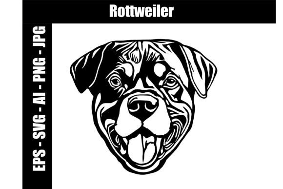 Rottweiler Dog SVG AI EPS PNG JPG