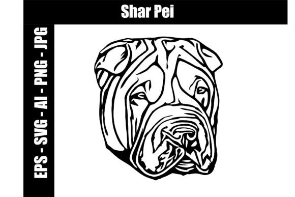 Shar Pei Dog SVG for Real Projects
