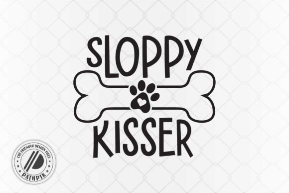 Sloppy Kisser Dog SVG, PNG Cut File